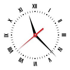 Vector clock on white background N2