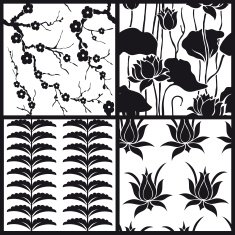 set of floral patterns N6