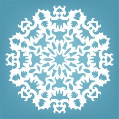 Decorative snowflake Christmas lace ornament N2