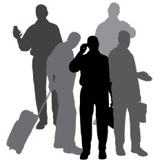 Vector silhouette of businesman N14