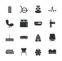 Home and Decor Silhouette Icons