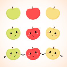 Apples Vector illustration Beautiful background