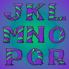Halloween decorative alphabet Part 2 N3