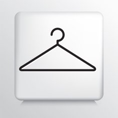 Square Icon With Clothes Hanger N2