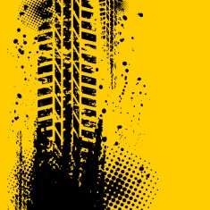 Yellow tire track background N8