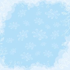white flowers on blue background N2