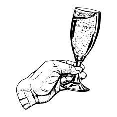 glass of champagne in hand N2
