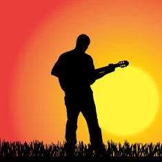 Vector silhouette of a man N1022