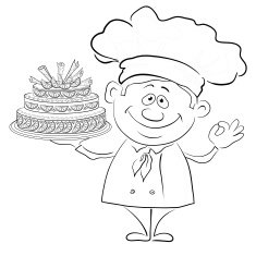 Cook with holiday cake contour
