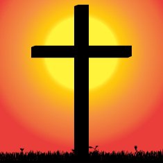 Vector silhouette of a cross N8