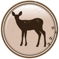 gazelle silhouette label