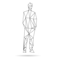 Man abstract isolated on a white backgrounds N2