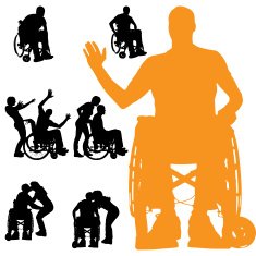 Vector silhouette of a people N331