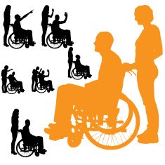 Vector silhouette of a people N332