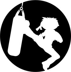 Karate Punch Bag Silhouette N2
