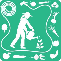 Gardening Silhouette Elements
