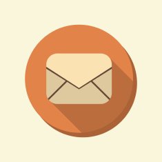 flat web icon postal envelope
