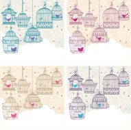 Bird cages colorful