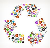 Recycle on Sport Balls
