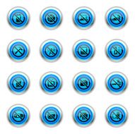 Blue Icons - Airplane On Board Restrictions