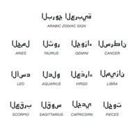 Arabic Zodiac Characters Silhouette Icons