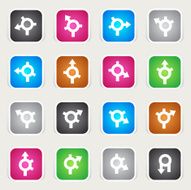 Multicolor Icons - GPS Roundabout Arrows N2