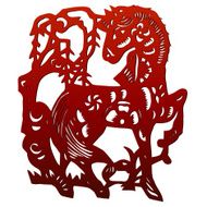 Paper cut in Horse shape - Illustration N2
