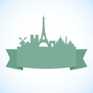 Paris skyline banner - raster image