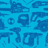 Electric working tools seamless background