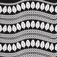 Seamless Wavy Lines &amp; leaves Pattern