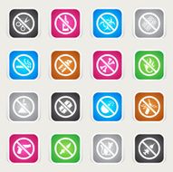 Multicolor Icons - Airport Security