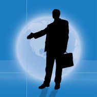 Vector silhouette of businessman N133