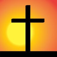 Vector silhouettes of cross