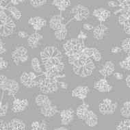 Neutral grey floral vector background N2