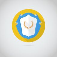 Flat vector icon with laurel wreath