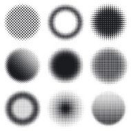 Halftone design elements
