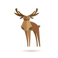 Deer abstract isolated on a white backgrounds vector illustration N2