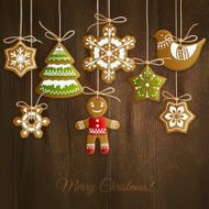 Christmas cookies background