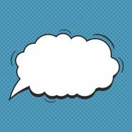 Comic Speech Bubble on a blue background Vector