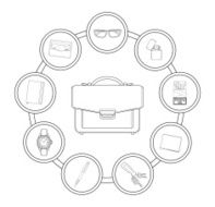 Businessman handbag contents N2
