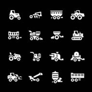 Set icons of agricultural machinery N2