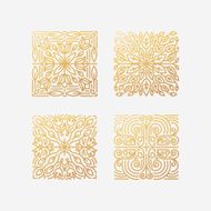 Vector set of abstract square emblems