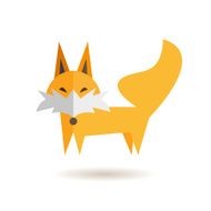 Fox head abstract isolated on a white background vector illustration