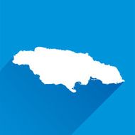 Blue Jamaica Map