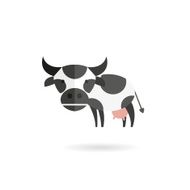 Cow head abstract isolated on a white background vector illustration N4