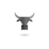 Bull head abstract isolated on a white background vector illustration