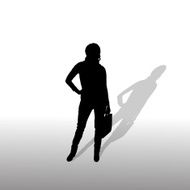 Vector silhouette of businesswoman N166
