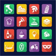 Italy Icons Flat Design N2