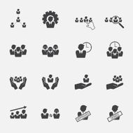 human resource icons set