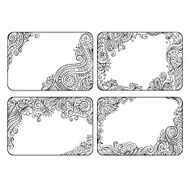 Set of two floral decorative vector frames N5